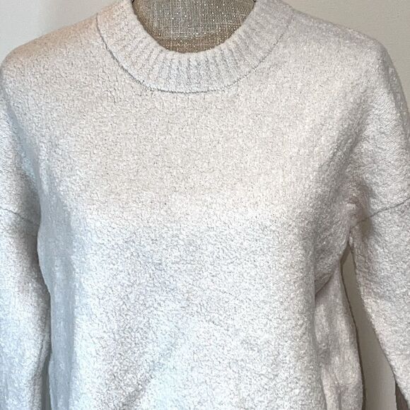 Madewell Boucle Wool Blend Beachdell Pullover Cream Sweater Cream Sz Womens S - Picture 5 of 11